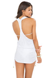 Luli Fama "Cosita Buena" T-Back Mini Dress - White