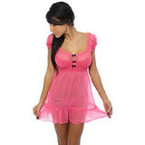 Betsey Johnson "Layla Rose" Mesh with Velvet Dots Babydoll