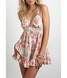 Betsey Johnson "Shadow Stripe" Chiffon Babydoll