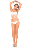 Luli Fama "Buena Onda" Crochet Illusion Fringe Underwire Top and Braided Hot Buns Bikini Bottom