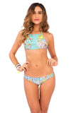 Luli Fama "Siren Dance" Lace Halter Brazilian Bikini