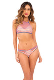 Luli Fama "American Dream" Crochet Illusion Halter Bikini