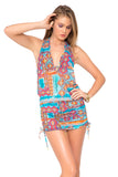 Luli Fama "Wild and Free" T-Back Minidress